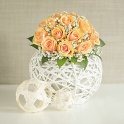 ORANGE ROSES WEDDING ARRANGEMENT